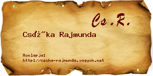 Csóka Rajmunda névjegykártya